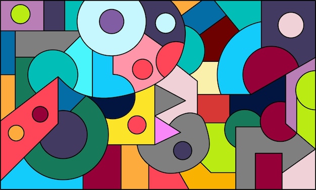 colorido arte abstracto para decoración de paredes