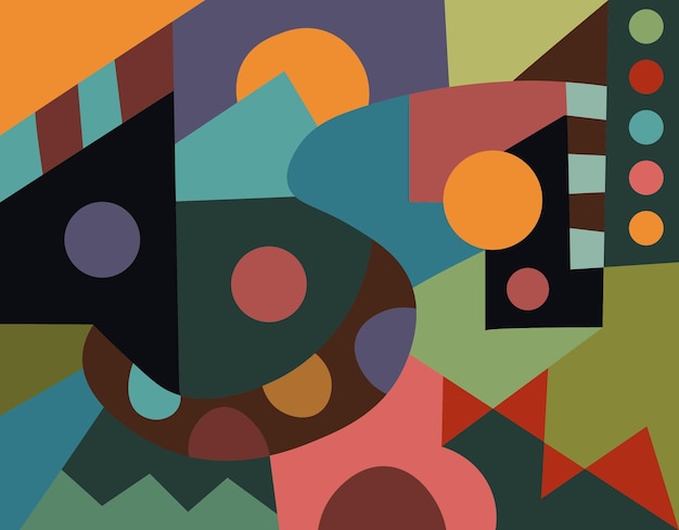 colorido arte abstracto para decoración de paredes
