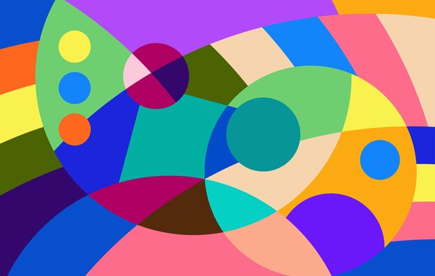 colorido arte abstracto para decoración de paredes