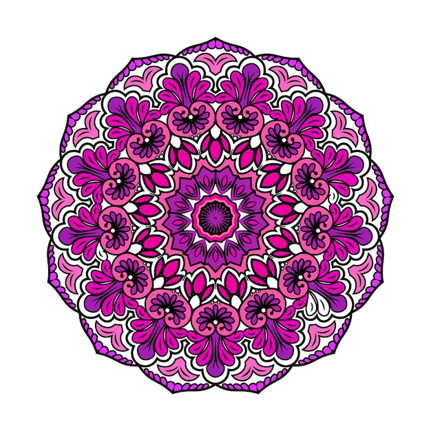 Vector colorido arte vectorial mandala dibujado a mano