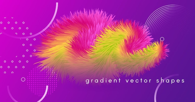 Colorido cartel líquido futurista con forma curva.