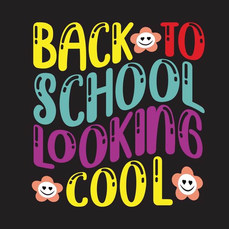 Un colorido cartel de regreso a la escuela que se ve genial