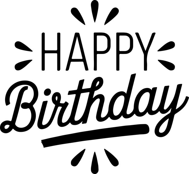 Colorido clipart de cumpleaños con bolones, pastel y confeti celebrando un cumpleaños alegre