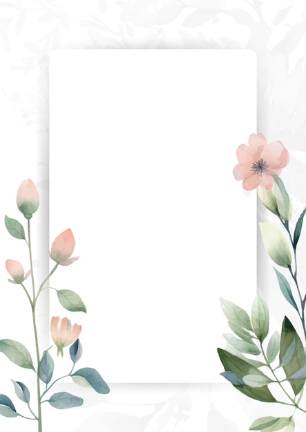 colorido colorido floral floral vector acuarela colorida plantilla de tarjeta de invitación de boda con decoración floral dorada