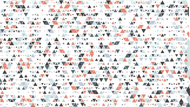 Colorido colorido moderno minimalista de mediados de siglo neo geométrico mosaico triángulo estilo bauhaus memphis patrón sin costuras ilustración vectorial abstracta