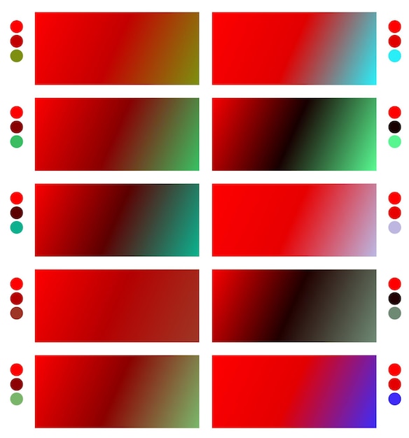 un colorido conjunto de tarjetas con diferentes colores y colores