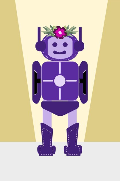 Vector un colorido conjunto vectorial futurista de robots avatares con cara feliz