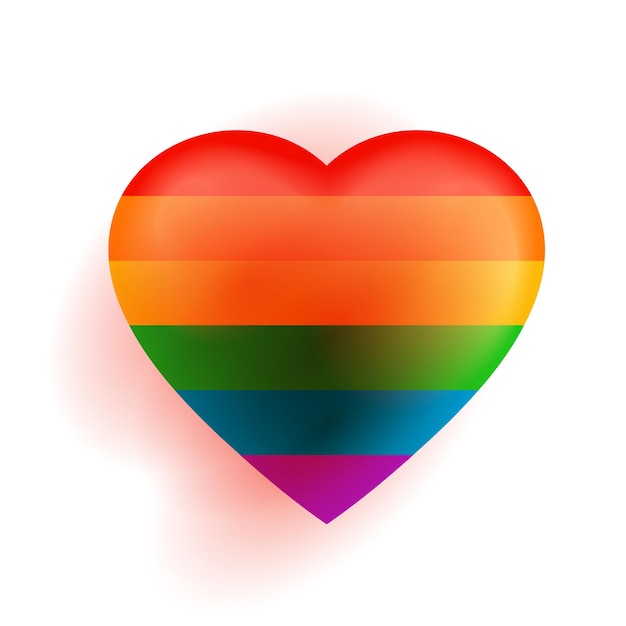 Colorido corazón del icono lgbt