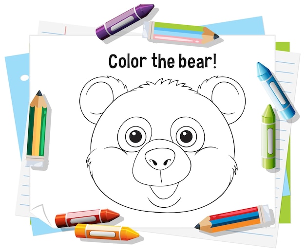 Un colorido dibujante de osos para niños