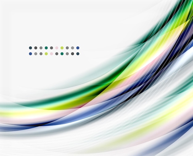 Colorido diseño abstracto de negocios de línea de ondas modernas