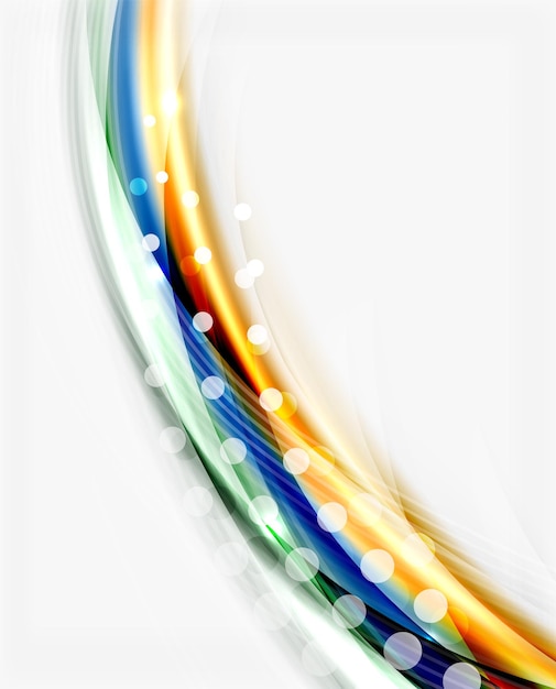 Colorido diseño abstracto de negocios de línea de ondas modernas