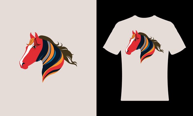 El colorido diseño de la cabeza del caballo