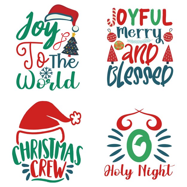 Colorido diseño de cotizaciones de Svg de Navidad