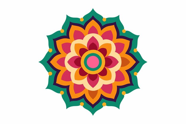 un colorido diseño floral se muestra sobre un fondo blanco