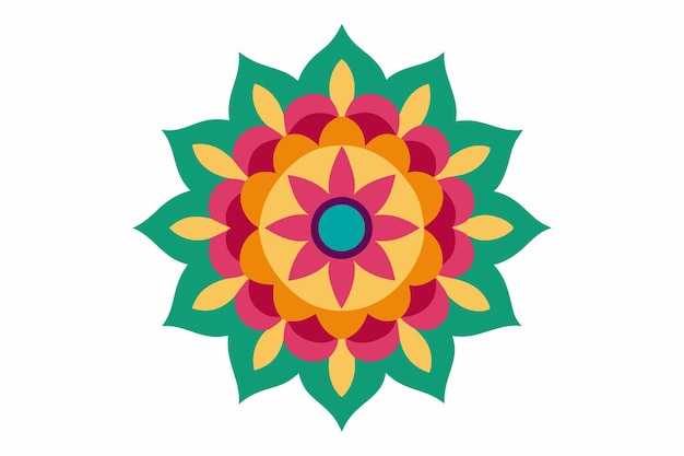 un colorido diseño floral sobre un fondo blanco