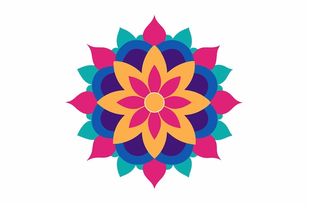 un colorido diseño floral sobre un fondo blanco