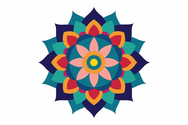 un colorido diseño floral sobre un fondo blanco