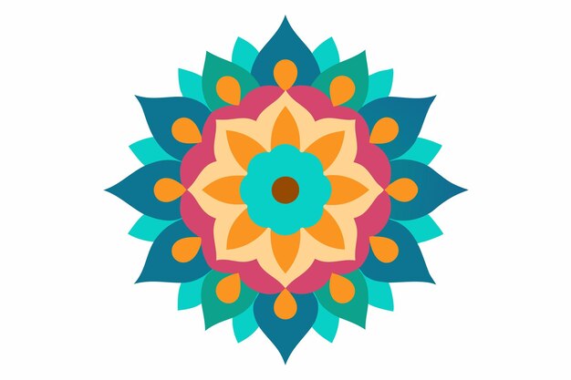 un colorido diseño de flores de la colección del artista