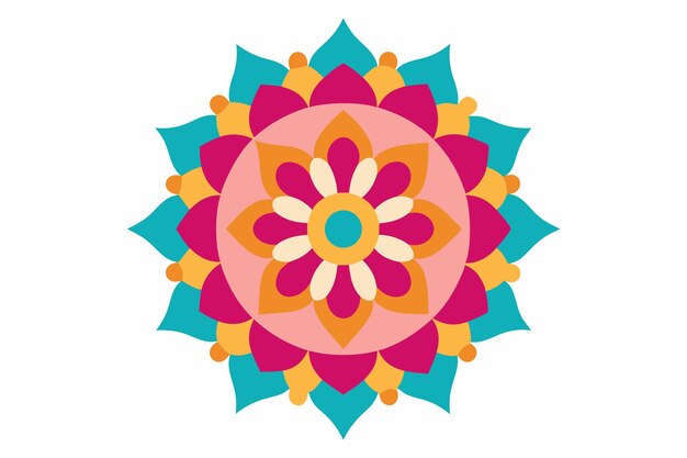 un colorido diseño de flores en rosa amarillo y rosa