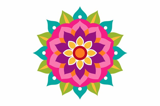 un colorido diseño de flores en rosa y verde