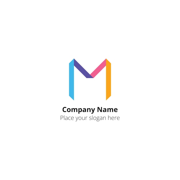 Colorido diseño de logotipo 2d m