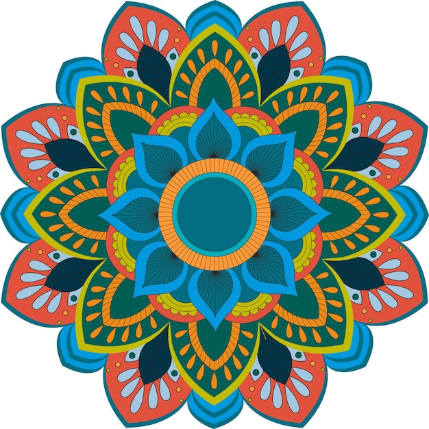 El colorido diseño del mandala