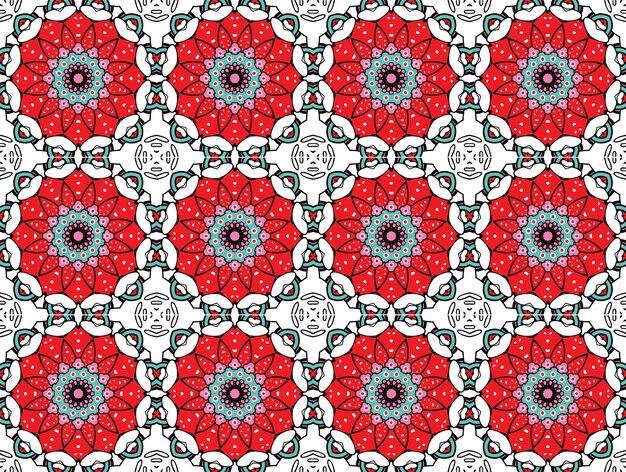 colorido diseño de patrón repetido sin costuras color negro arte vectorial