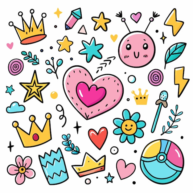 El colorido Doodle Art, una vibrante colección de dibujos divertidos y lúdicos