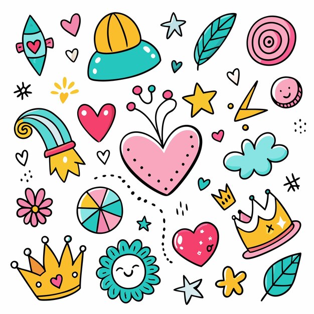 El colorido Doodle Art, una vibrante colección de dibujos divertidos y lúdicos