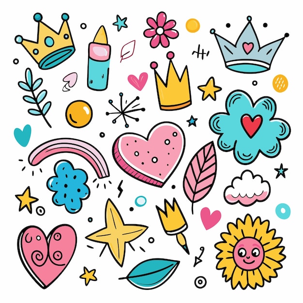 El colorido Doodle Art, una vibrante colección de dibujos divertidos y lúdicos