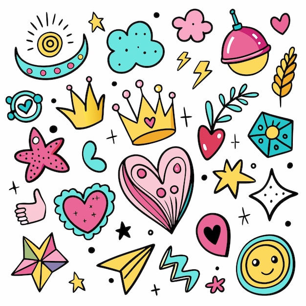 El colorido Doodle Art, una vibrante colección de dibujos divertidos y lúdicos