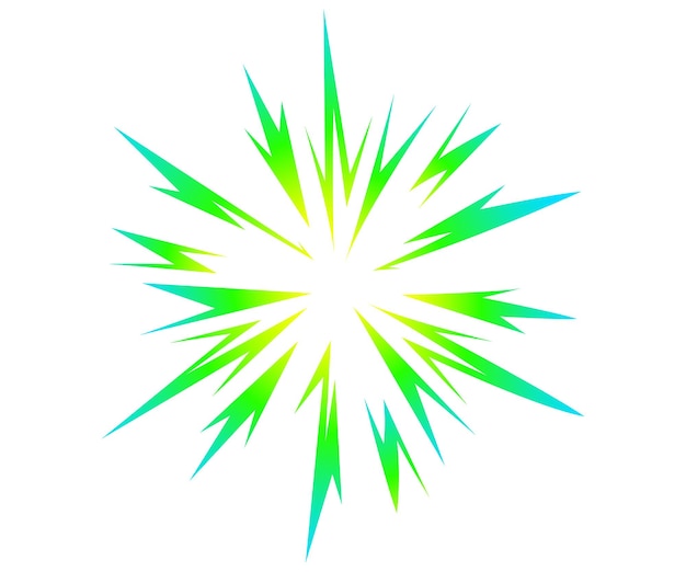 Colorido estallido de estrellas explosión de gradiente de bomba gran explosión estampación de cómic abstracto estallación de haz flash explosión flash resplandor animación ilustración gráfica vectorial