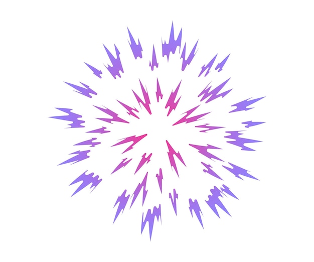 Colorido estallido de estrellas explosión de gradiente de bomba vector gran explosión estampado libro de cómics explosión flash flash rayos explosión resplandor flash ilustración gráfica de anime