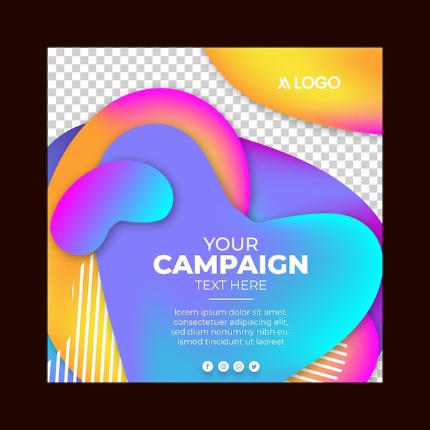 Un colorido folleto de campaña