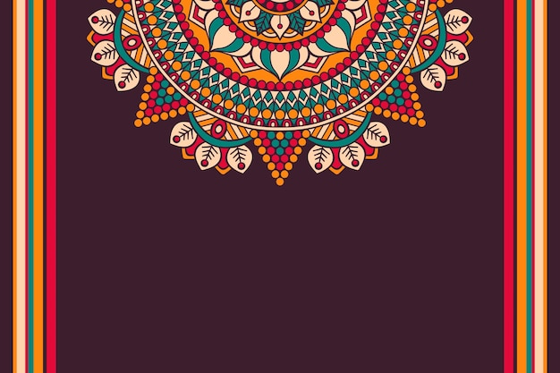 Colorido fondo floral mandala