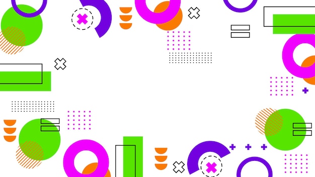Colorido fondo geométrico abstracto con formas de Memphis Ideal para fondos Proyectos de arte y conceptos de diseño moderno Presentación de bandera de portada