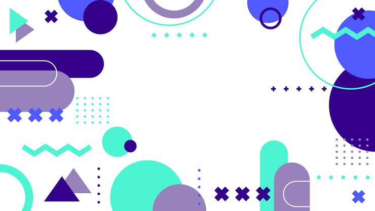 Vector colorido fondo geométrico abstracto con formas modernas de memphis ideal para fondos proyectos de arte y conceptos de diseño moderno presentación de bandera de portada