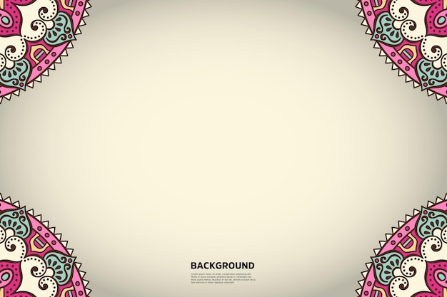 El colorido fondo del mandala