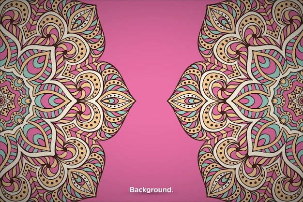 El colorido fondo del mandala