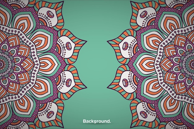 El colorido fondo del mandala