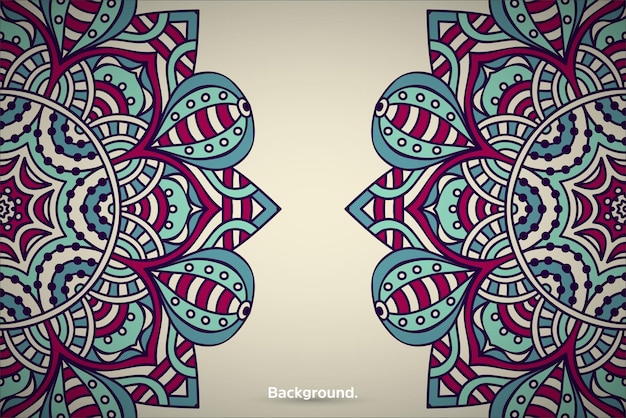 El colorido fondo del mandala