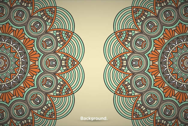 El colorido fondo del mandala