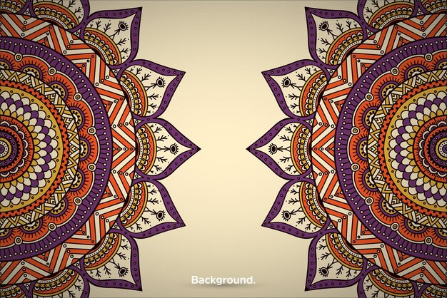 El colorido fondo del mandala