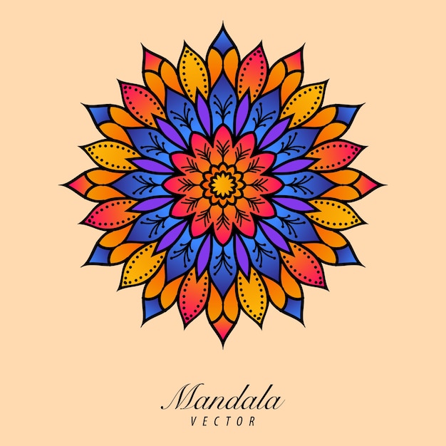 El colorido fondo del mandala