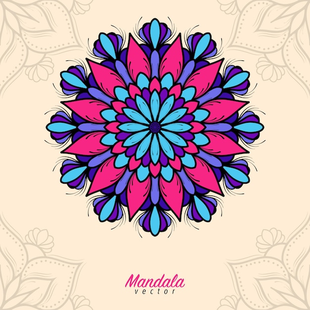 El colorido fondo del mandala