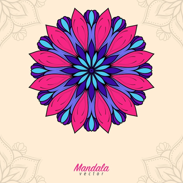 El colorido fondo del mandala