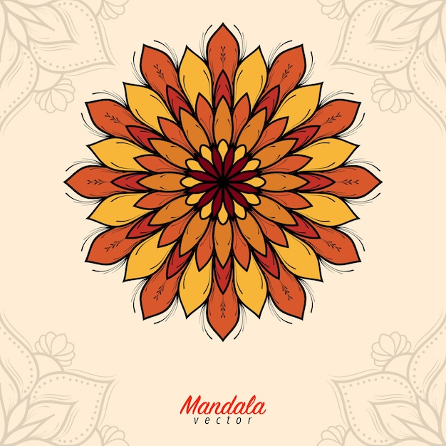 El colorido fondo del mandala