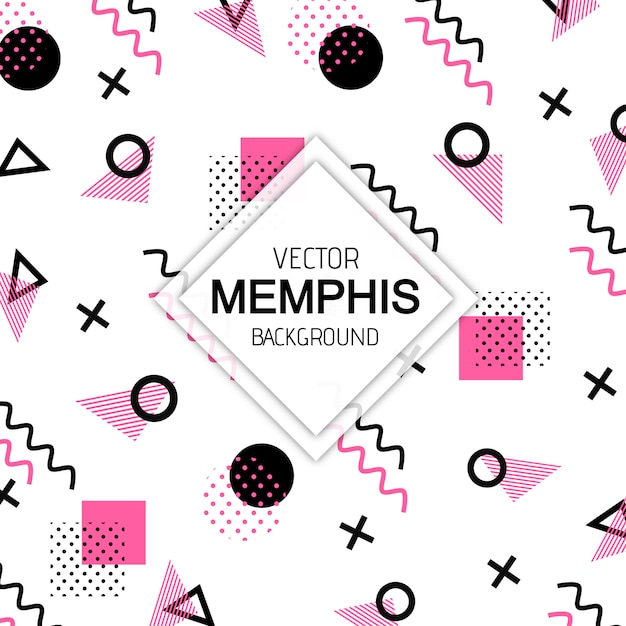 Colorido fondo moderno patrón de memphis