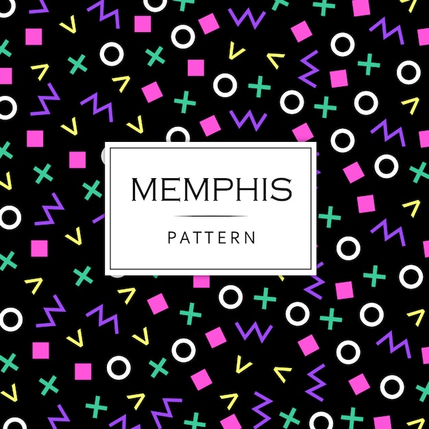 Colorido fondo moderno patrón de Memphis