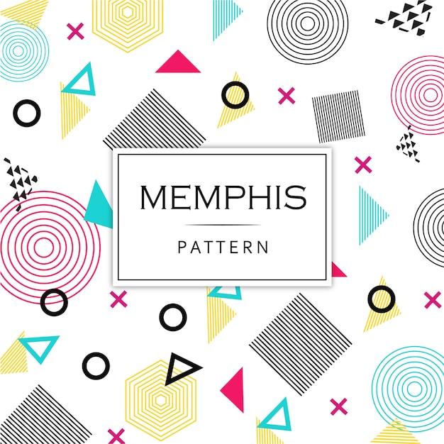 Colorido fondo moderno patrón de Memphis